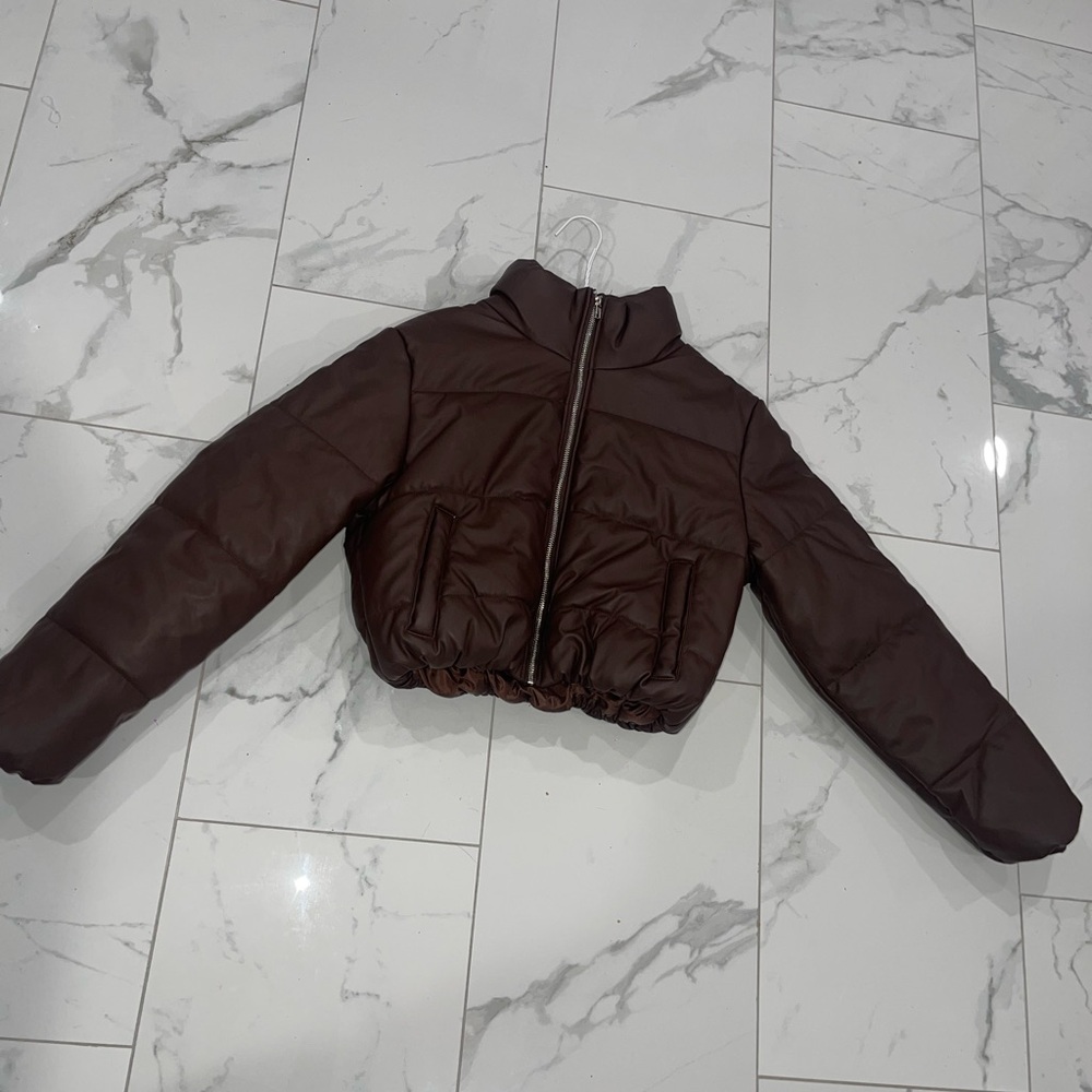 Ambiance Chocolate Brown Puffer Jacket